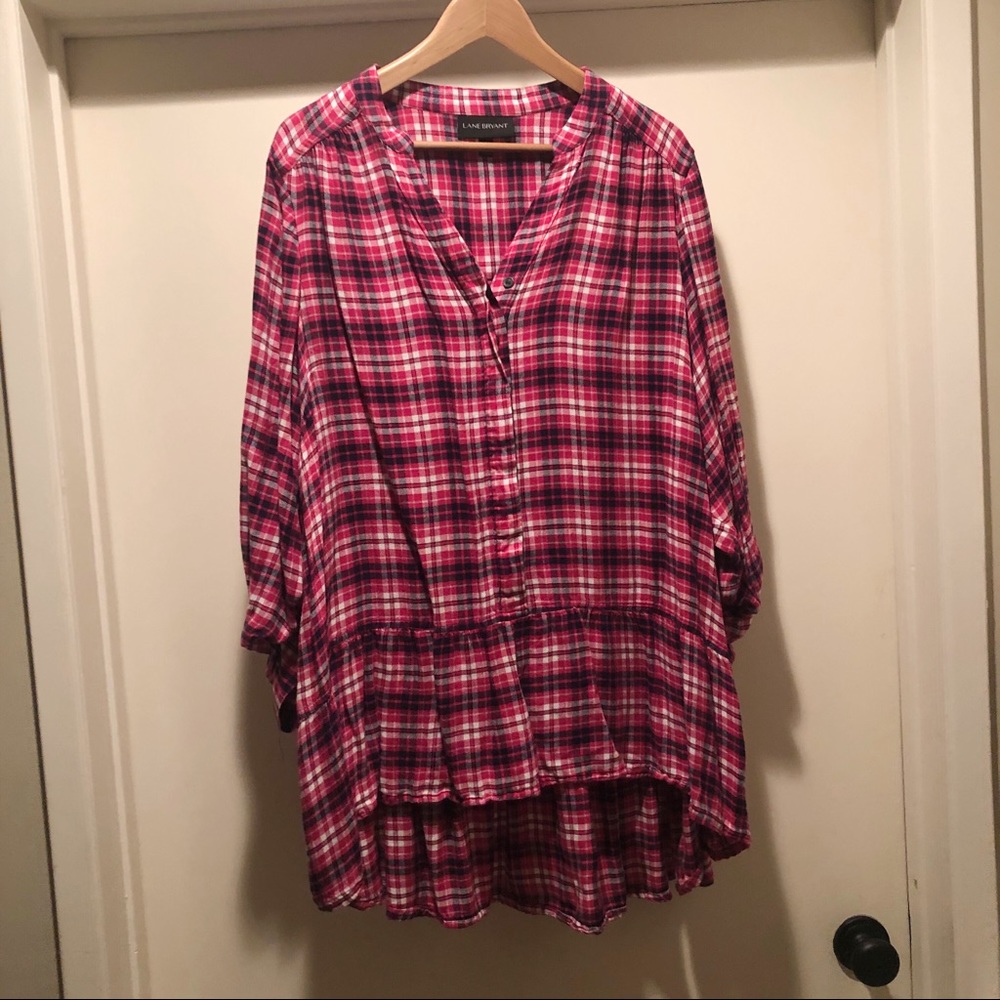 Lane Bryant top with peplum detail, size 20